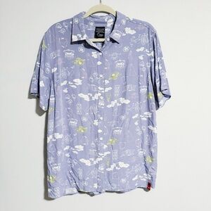 Spirited Away - Purple Character Button Down Short Sleeve Shirt